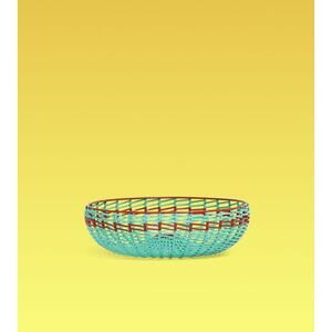 Marni Market Large Basket, Turquoise and Burgundy, NWT